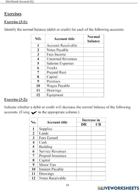 Double Entry Interactive Worksheet Live Worksheets