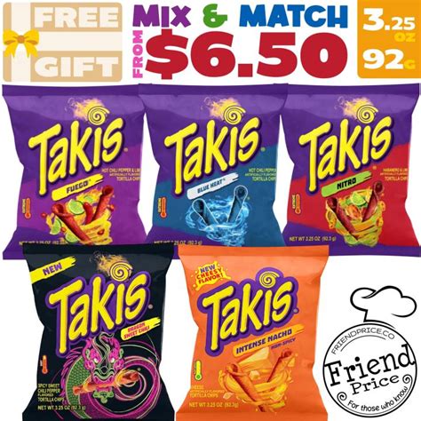Ready Sg Stock Takis Fuego Blue Heat Nitro Dragon Intense Nacho