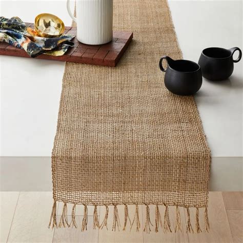 Nat Rliche Jute Table Runner Quaste F R Weihnachten Nach Hause Tisch