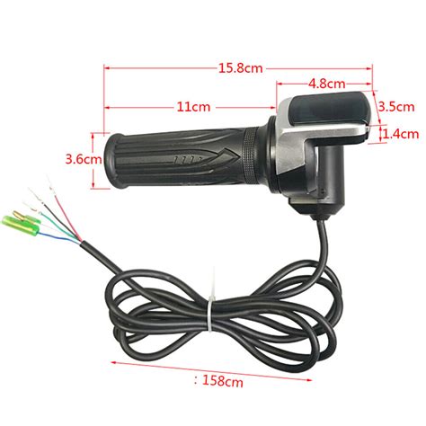 Electric Bicycle Throttle Grip Handle Accelerator With Led Display 36v Ebay