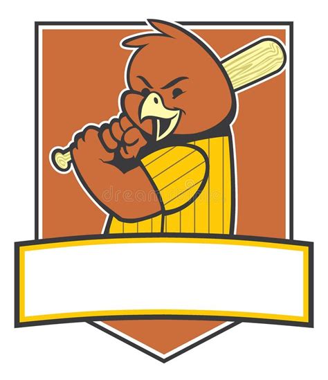 De Speler Van Het Vogelhonkbal Vector Illustratie Illustratie