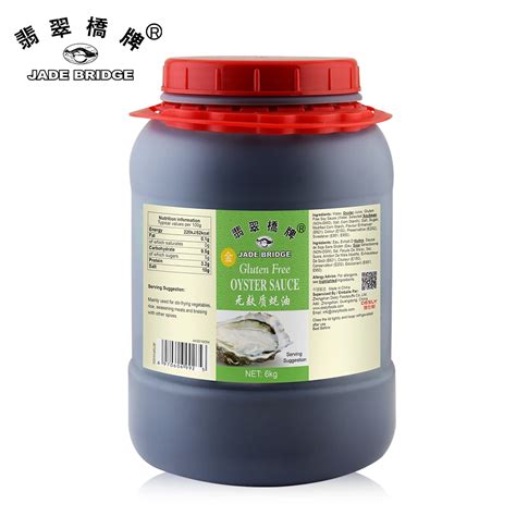 Seafood Sauce Supplier Kosher Halal Jade Bridge 6 Kg Gluten Free Oyster Sauce For Supermarkets