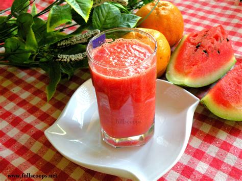 Watermelon Orange Juice Recipe ~ Full Scoops - A food blog with easy,simple & tasty recipes!