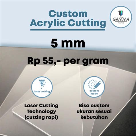 Jual Akrilik Mm Custom Laser Cutting Marga Cipta Potongan Acrylic