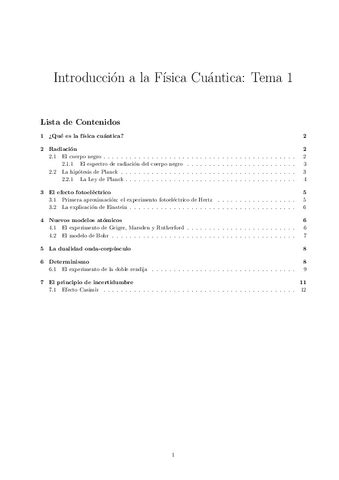 Tema 1 Introduccion A La Fisica Cuantica Pdf