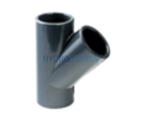 Pvc Y Piece 45° Equal Metric 50mm Fittings Hot Tub Whirlpool