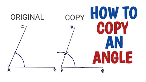 How To Copy An Angle Using A Compass Youtube