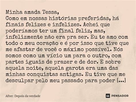 Minha Amada Tessa Como Em Nossas After Depois Da Verdade Pensador