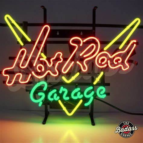 Hot Rod Garage Neon Sign Thebadassgarage