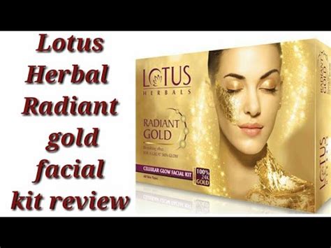 Lotus Herbal Radiant Gold Facial Kit Review Facial At Home Youtube