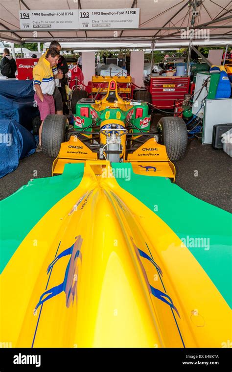 Michael Schumacher S Benetton Ford B F Car In The Paddock At