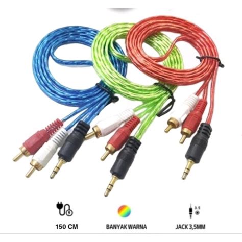 Jual Kabel Audio Jack 2in1 Aux Av 1x2 Origina Avl 12 Cable Aux 1x2