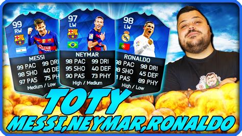 Fifa 16 Pack Opening Messi 99 Toty Ronaldo 98 Toty Neymar 97 Toty Youtube