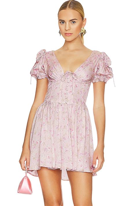 For Love And Lemons Paulina Puff Sleeve Mini Dress — Imwim