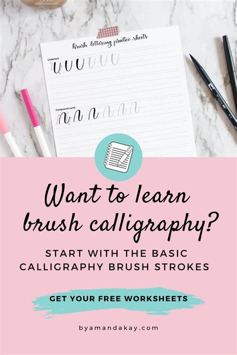 The Words How To Learn Brush Calligraphy With The Basic Calligraphy