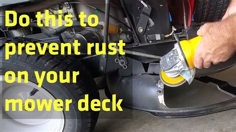 Lawn Mower Deck Rust Prevention Youtube