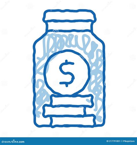 Munten In Het Jar Doedle Pictogram Handgetekende Afbeelding Vector