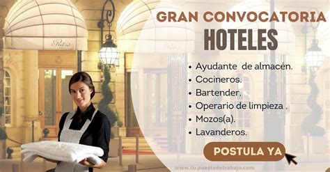 Personales Para Hoteles Inf Rmate De Las Nuevas Vacantes Disponibles