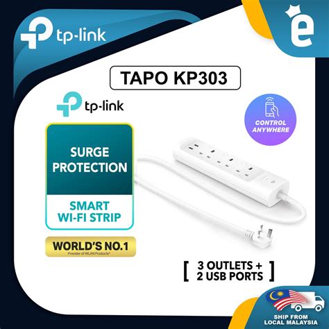 Tp Link Kasa Kp Outlets Wifi Smart Strip Power Extension Plug