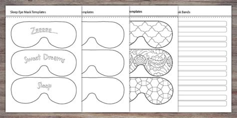 Design your own Sleep Mask Colouring Activity | Twinkl Party