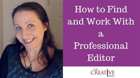 How To Find And Work With A Professional Editor Youtube