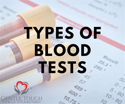 Types of Blood Tests - Gentle Touch Mobile Phlebotomy