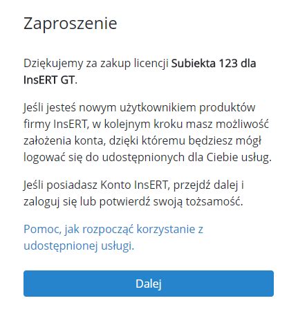 Jak Rozpocz Korzystanie Z Licencji Subiekta Dla Insert Gt