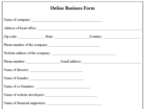 Online Business Form Editable Pdf Forms