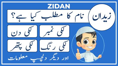 Zidan Name Meaning In Urdu Zidan Naam Ka Matlab Kya Hai Amal