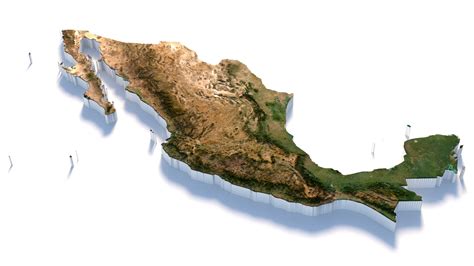 3d Mexico Terrain Map Turbosquid 2336531