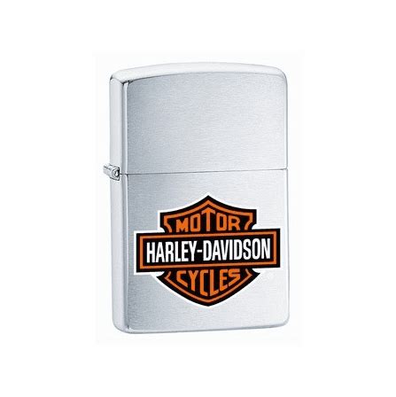 Harley Davidson Logo Brushed Chrome Zippo Lighter ID 200HD H252