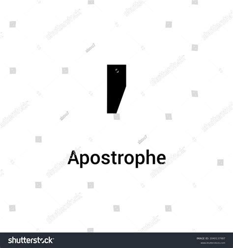 Apostrophe English Grammar Vector Illustration Stock Vector Royalty