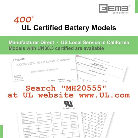 EEMB CR2032 Batería de litio de 3 V 2032 batería de botón de li MnO