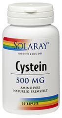 Solaray Cystein 500 Mg 30 Kapsler Helseogkost No