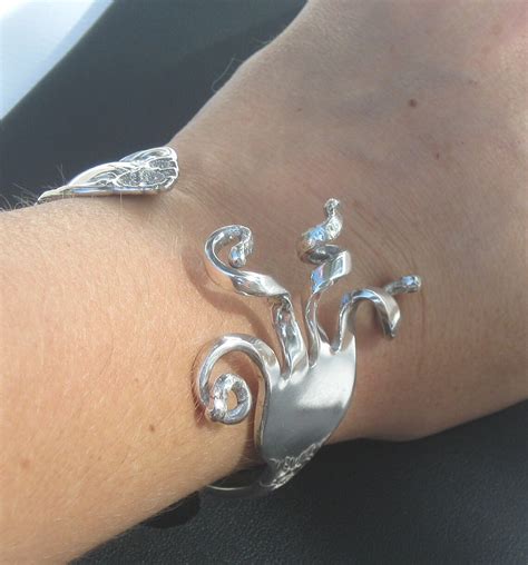 Sterling Silver Fork Bracelet International Silver Wild Rose - Etsy