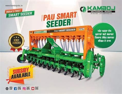 Mild Steel Seed Drill Kamboj Pau Smart Seeder Ft Tynes For