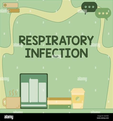 Texte d écriture infection respiratoire Photo conceptuelle toute