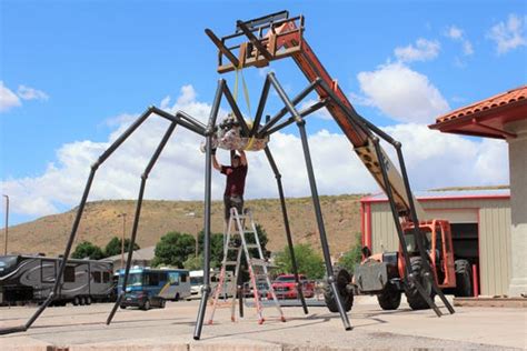 Giant Spider Sculpture Finds Permanent Home At St George Business