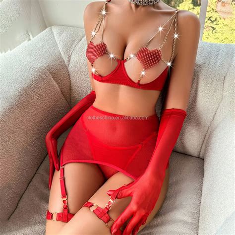 Chuangerm Oem New Fashion Sexy Lingerie Sets Erotic Mesh Open