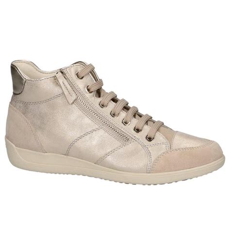 Geox D 6468 C Sneaker Met Sleehak Dames Maat 35 Goud 6738