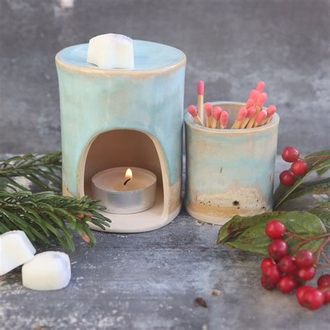 Handmade Coastal Wax Melt Oil Burner Ceramic Pottery Etsy Uk