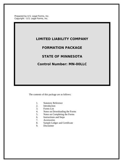 Mn Llc Doc Template Pdffiller