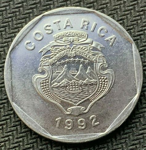 Costa Rica Colones Coin Unc Year Issue High Grade World Coin