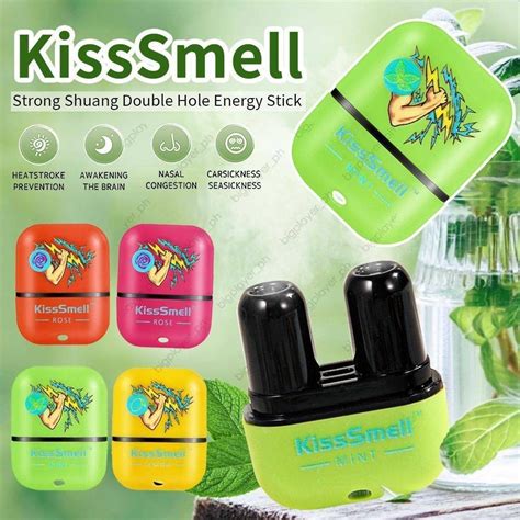 Kisssmell Double Hole Vital Oil Bar Cool Nostril Nasal Inhaler Double