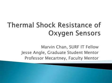 PPT Thermal Shock Resistance Of Oxygen Sensors PowerPoint