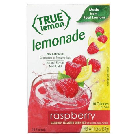 True Lemon® Raspberry Lemonade Drink Mix Packets 10 Ct Kroger