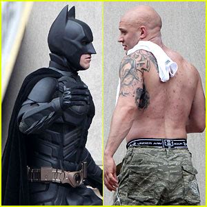 Tom Hardy Christian Bale Bane Batman Battle Christian Bale