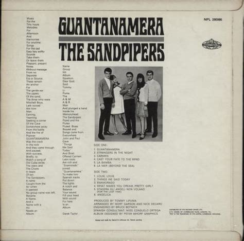 The Sandpipers Guantanamera Uk Vinyl Lp Album Lp Record