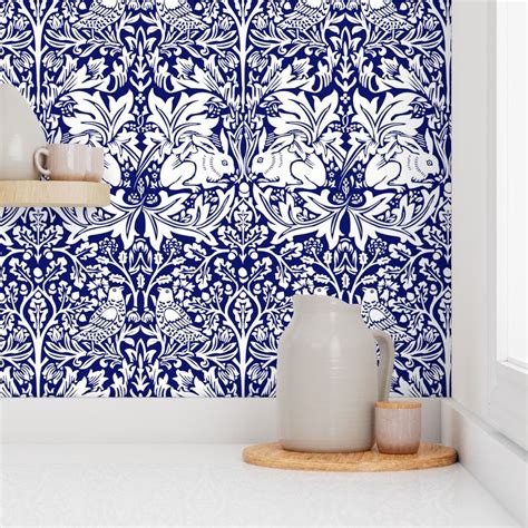 William Morris Brer Rabbit Large Scale Wallpaper Spoonflower