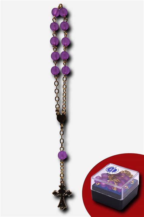 February Birthstone 10 Beads Rosary Dark Amethyst R2 97822 Feb St